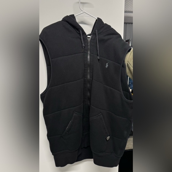 Polo Ralph Lauren Hooded Sweat Quilted Cotton Vest Size XXL - Picture 11 of 11